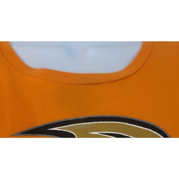 Rinky Orange Let's Go Ducks Anaheim Hockey Women's Shirt Large Short Sleeve - Picture 2 of 6